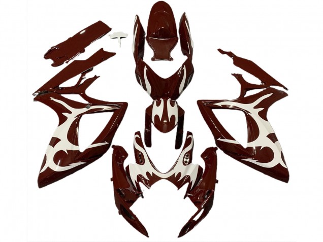 Carénages Moto Suzuki GSXR 600 / GSXR 750 2006-2007 - Rouge Marron Blanc