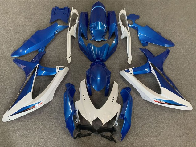 Carénages Moto Suzuki GSXR 600 / GSXR 750 2008-2010 - Blanc Bleu OEM Style