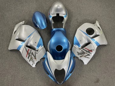 Carénages Moto Suzuki GSXR 1300 1996-2007 - Bleu Brillant Clair Argent
