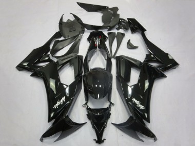 Carénages Moto Kawasaki ZX10R 2008-2010 - Noir Brillant Noir Mat Blanc Décalque