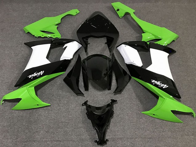 Carénages Moto Kawasaki ZX10R 2008-2010 - Vert Blanc Noir