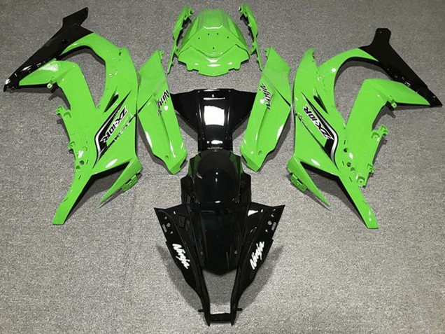 Carénages Moto Kawasaki ZX10R 2011-2015 - Vert Noir Brillant