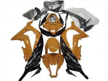 Carénages Moto Kawasaki ZX10R 2011-2015 - Orange Foncé Noir Brillant