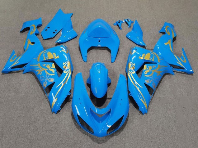Carénages Moto Kawasaki ZX10R 2006-2007 - Bleu Clair Or