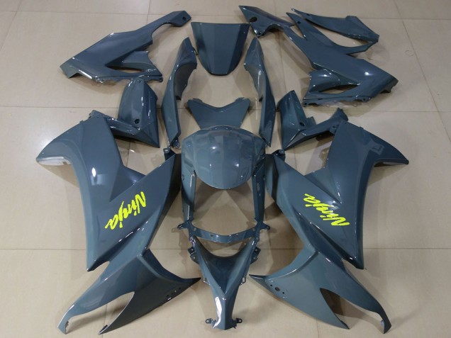 Carénages Moto Kawasaki ZX10R 2008-2010 - Gris Nardo Foncé Haute Visibilité Jaune