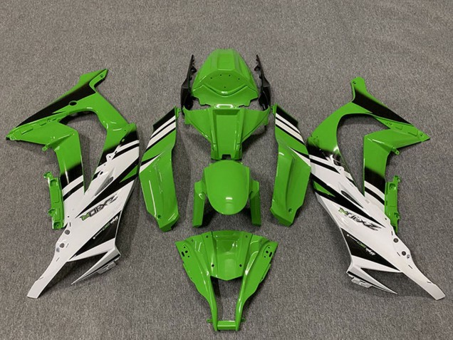 Carénages Moto Kawasaki ZX10R 2011-2015 - Vert Blanc Noir Brillant OEM Style