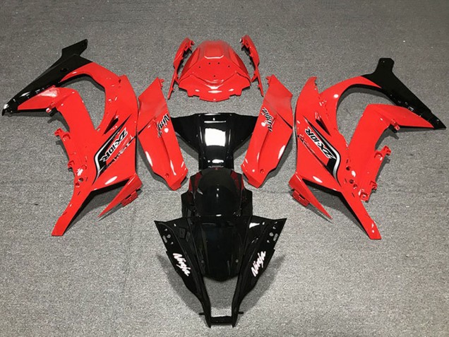 Carénages Moto Kawasaki ZX10R 2011-2015 - Rouge Noir Brillant