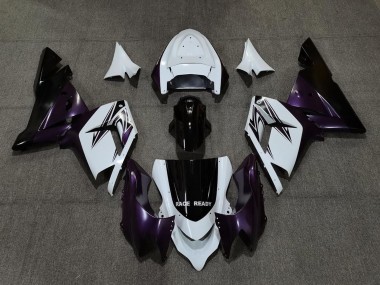 Carénages Moto Kawasaki ZX10R 2004-2005 - Blanc Violet Noir