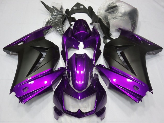 Carénages Moto Kawasaki Ninja 250 2008-2012 - Violet Noir Mat