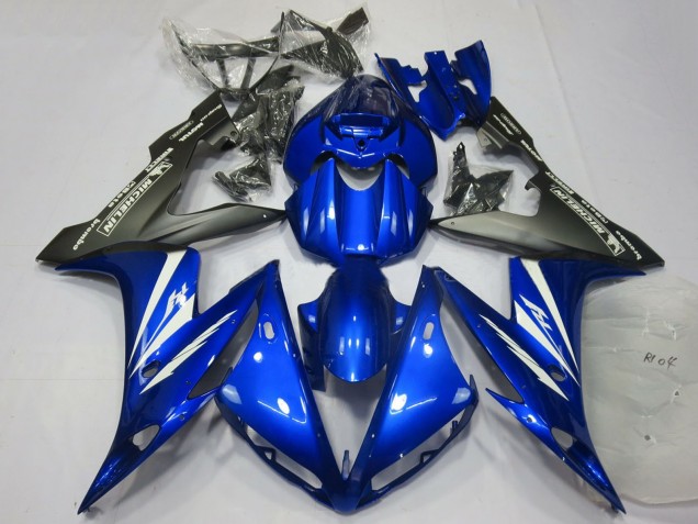 Carénages Moto Yamaha R1 2004-2006 - Bleu Blanc Noir Mat