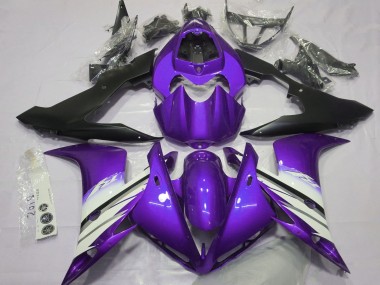 Carénages Moto Yamaha R1 2004-2006 - Violet Blanc Noir Mat
