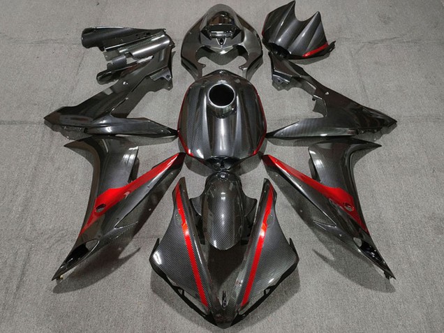 Carénages Moto Yamaha R1 2004-2006 - Fibre de Carbone Style Rouge