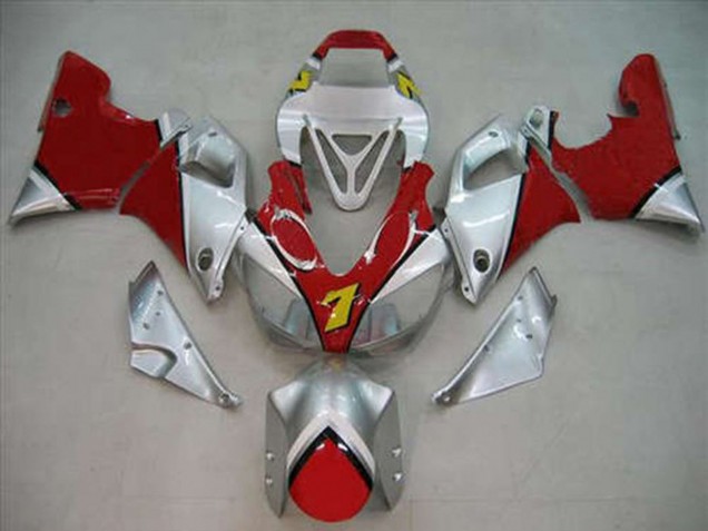 Carénages Moto Yamaha R1 1998-1999 - Argent Rouge Jaune 7