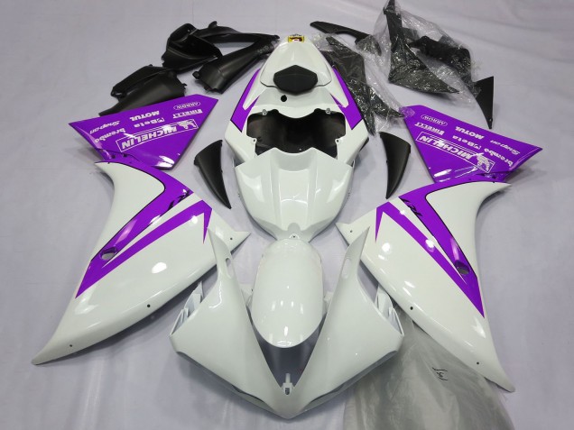 Carénages Moto Yamaha R1 2012-2014 - Blanc Violet