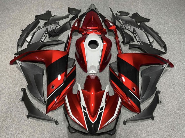 Carénages Moto Yamaha R3 2015-2018 - Rouge Blanc Noir Brillant