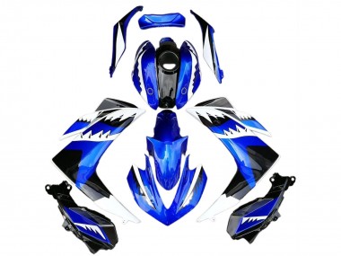 Carénages Moto Yamaha R3 2015-2018 - Bleu Blanc Noir Requin