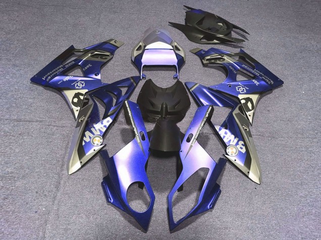 Carénages Moto BMW S1000RR 2017-2018 - Argent Bleu Noir