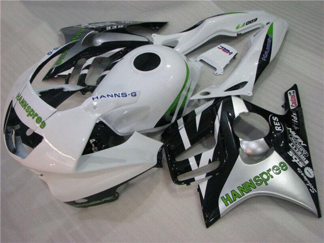 Carénages Moto Honda CBR600 F3 1995-1996 - Blanc Argent Vert Hannspree