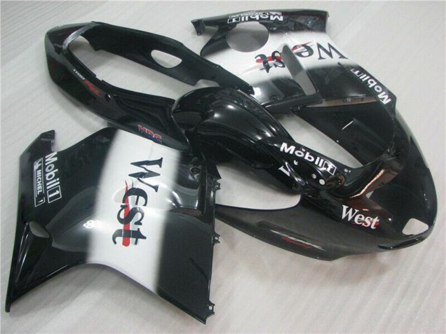 Carénages Moto Honda CBR1100XX Blackbird 1996-2007 - Noir Brillant Blanc West