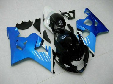Carénages Moto Suzuki GSXR 600/750 2004-2005 - Blanc Bleu Noir