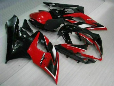 Carénages Moto Suzuki GSXR 1000 2005-2006 - Rouge Noir Brillant Noir Mat