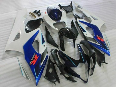 Kits Carénage Moto Suzuki GSXR 1000 2005-2006 - Blanc Bleu Noir Brillant