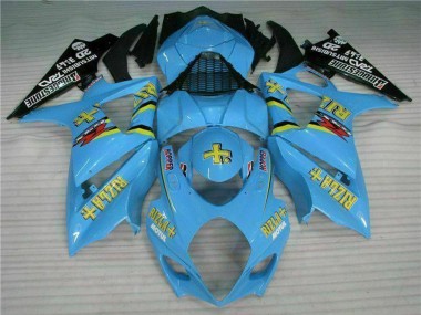 Kits Carénage Moto Suzuki GSXR 1000 2007-2008 - Bleu Or Noir Rizla