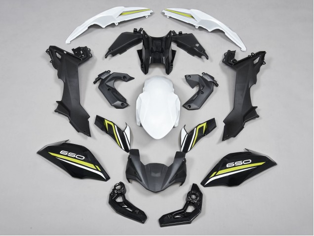 Carénages Moto Kawasaki Ninja Z650 2017-2019 - Noir Blanc Jaune