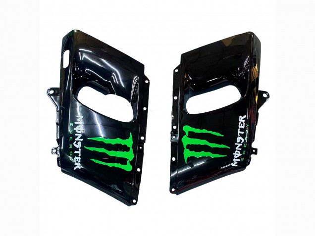 Carénages Moto Kawasaki ZZR400 1993-2007 - Vert Noir Brillant Vert Monstre Elf Touch4 Bridgestone