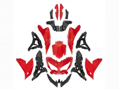 Carénages Moto Kawasaki Versys 650 2022-2025 - Rouge Noir
