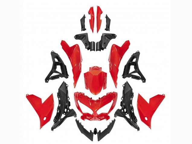Carénages Moto Kawasaki Versys 650 2022-2025 - Rouge Noir