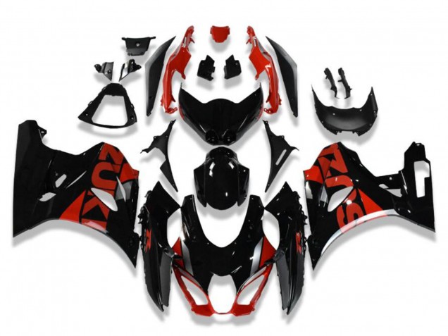 Carénages Moto Suzuki GSXR 1000 2017-2025 - Noir Brillant Rouge