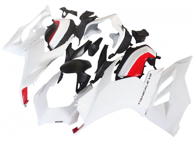 Carénages Moto Ducati Panigale V2 2020-2024 - Blanc Rouge Noir Mat