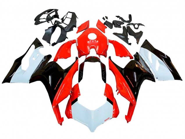 Kits Carénage Moto Ducati Panigale V2 2020-2024 - Blanc Rouge Noir Brillant
