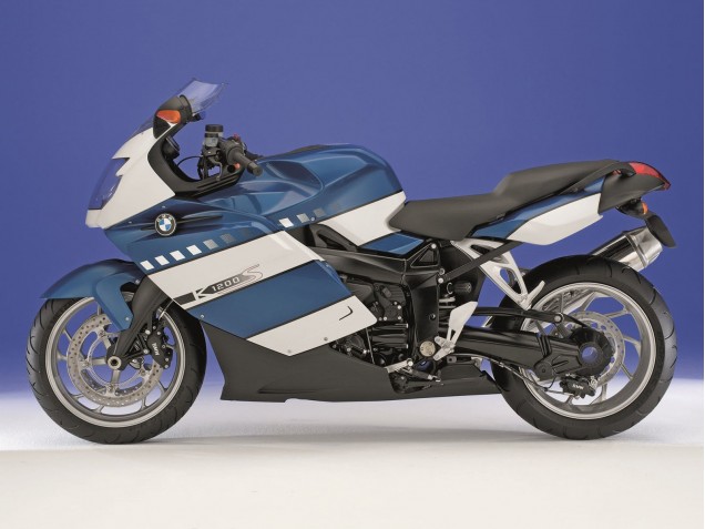Carénages Moto BMW K1200S 2005-2010 - Blanc Bleu Foncé
