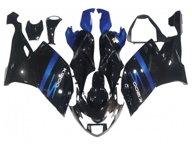 Carénages Moto BMW K1200S 2005-2010 - Bleu Noir Brillant