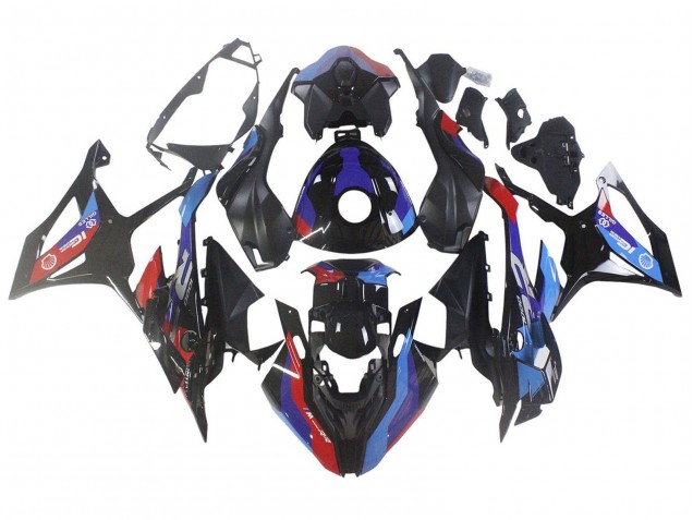 Carénage Moto BMW S1000RR 2023-2024 - Noir Bleu Rouge