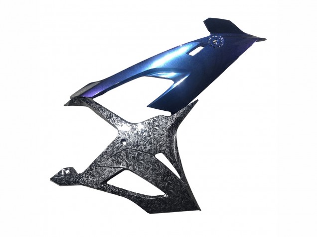Carénages Moto BMW S1000RR 2019-2022 - Pente Bleu Violet Fibre de Carbone Forgée