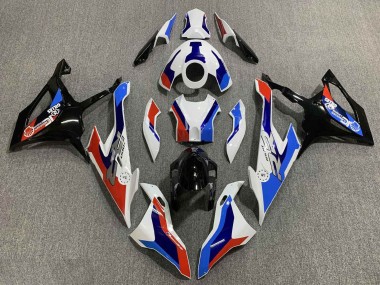 Carénage Moto BMW S1000RR 2019-2022 - Blanc Bleu Rouge