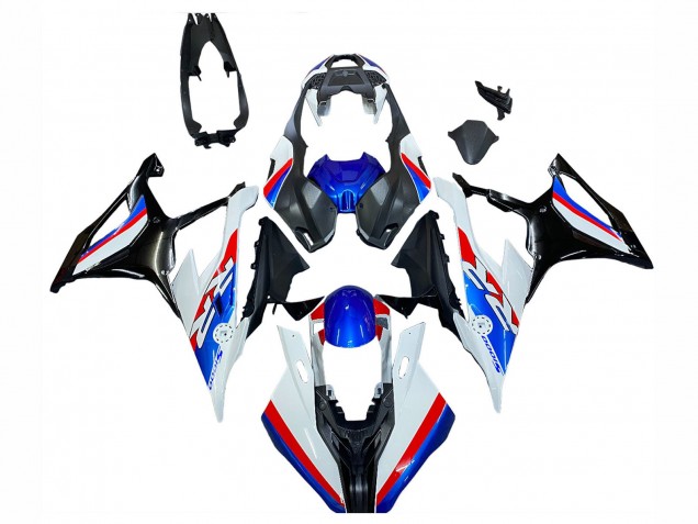 Carénages Moto BMW S1000RR 2019-2022 - Blanc Bleu Rouge