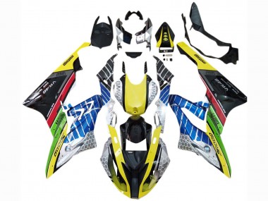 Carénages Moto BMW S1000RR 2017-2018 - Jaune Bleu Rouge Vert Noir VR