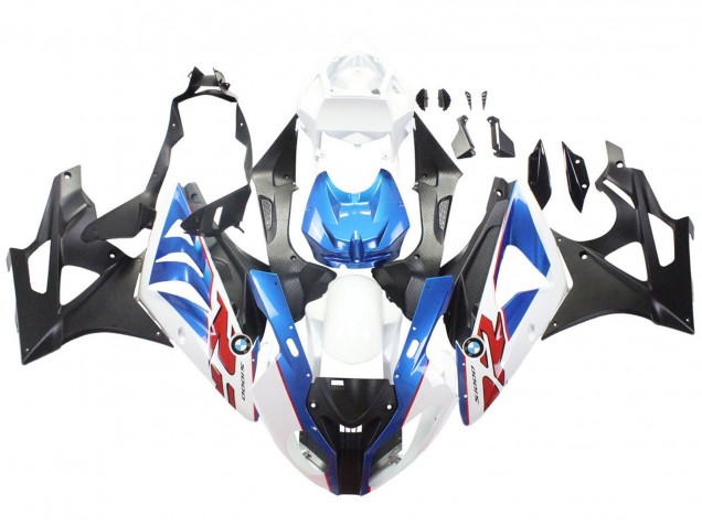 Carénages Moto BMW S1000RR 2009-2014 - Blanc Bleu Noir Mat