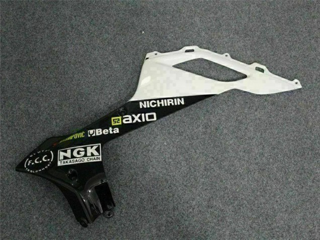 Carénages Moto Kawasaki ZX6R 2007-2008 - Noir Blanc Elf