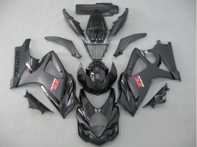 Carénages Moto Suzuki GSXR 1000 2007-2008 - Noir Mat Noir Brillant