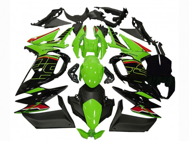 Carénages Moto Kawasaki Ninja 650 EX650 2020-2025 - Vert Rouge Noir