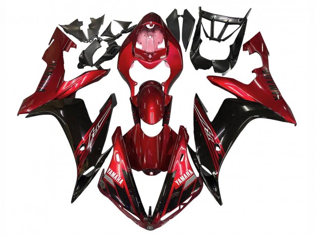 Carénages Moto Yamaha YZF 1000 R1 2004-2006 - Rouge Noir Brillant