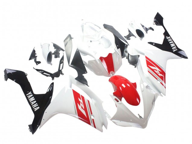 Carénage Moto Yamaha YZF 1000 R1 2007-2008 - Blanc Rouge Noir