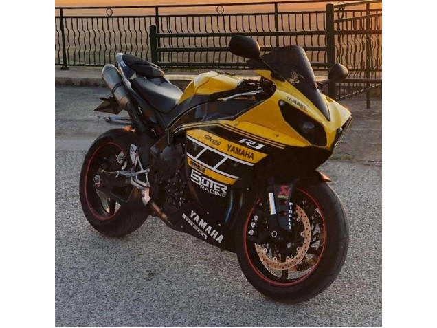 Carénages Moto Yamaha YZF 1000 R1 2012-2014 - Jaune Blanc Noir