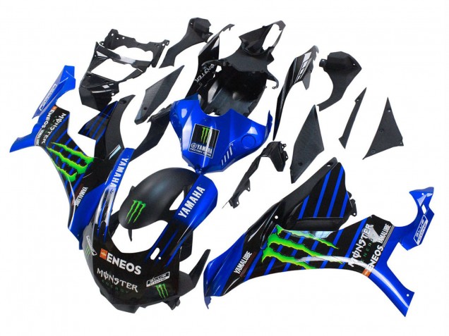 Carénages Moto Yamaha YZF 1000 R1 2015-2019 - Bleu Noir Mat Vert Monstre ENEOS