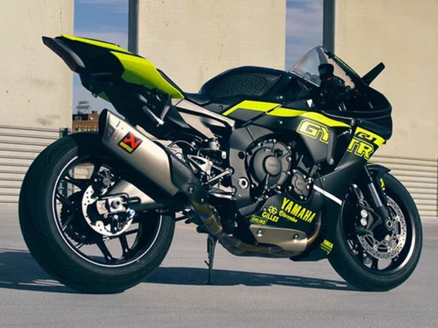 Carénages Moto Yamaha YZF 1000 R1 2020-2025 - Noir Brillant Fluorescent Jaune